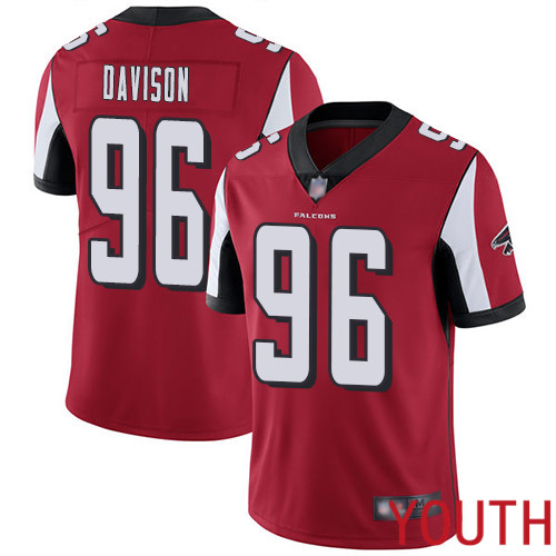 Atlanta Falcons Limited Red Youth Tyeler Davison Home Jersey NFL Football #96 Vapor Untouchable->youth nfl jersey->Youth Jersey